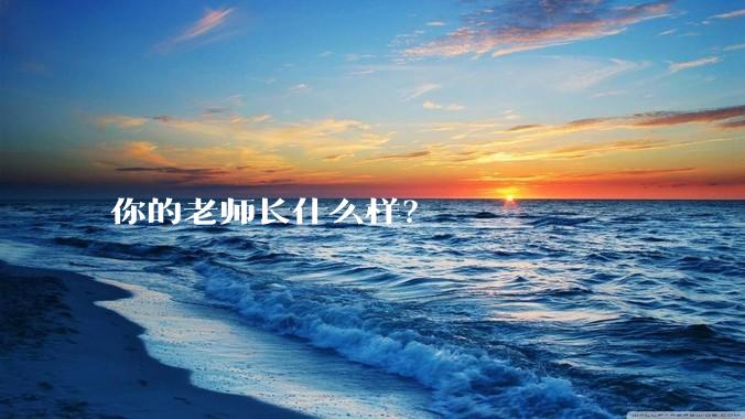 你的老师长什么样？
